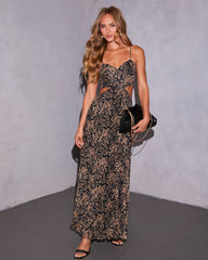 Nerisse Abstract Cut Out Maxi Dress