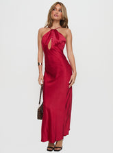 Saja Cut Out Maxi Dress Red