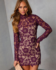 Barely Bloomed Lace Mini Dress