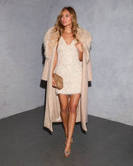 Celestial Kiss Shaggy Knit Mini Dress