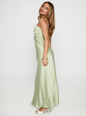 Cyrielle Embroidered Maxi Dress Sage