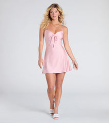 Sweetest Vibe V-Neck Tie A-Line Dress