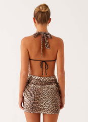 Elysia Sequin Mini Dress - Leopard