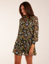 High Neck Swing Dress