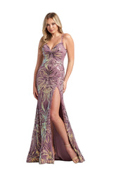 Colette CL5195 Fitted Formal Sequin Long Prom Dress