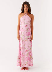 Pascal Maxi Dress - Pink Floral Print