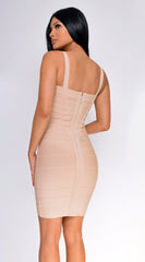 Cynthia Bandage Dress - Nude