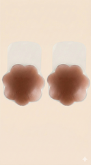Lift Up Mocha Brown Silicone Reusable Nipple Covers Pasties
