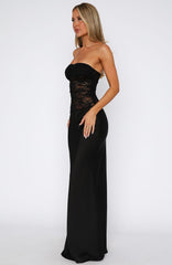 Fall In Love With You Strapless Maxi Dress Black