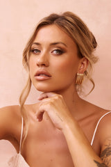 Molten Crest Earrings - Gold