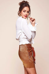 Beza Bow Tie Skirt Rose Gold