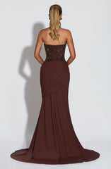 Taylor Gown - Plum Brown