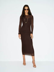 Rene Mesh Knit Dress