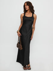 Alter Egos Drape Maxi Dress Black