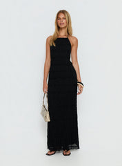 Klarissa Halter Maxi Dress Black