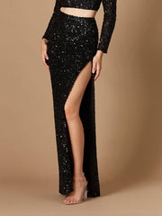 Lara Dresses 29311 Beaded Skirt Side Slit