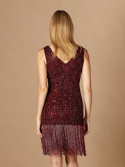Lara Dresses 29361 Sleeveless Fringe Cocktail Dress