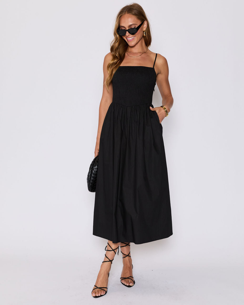 Summer Essential Cotton Smocked Maxi Dress