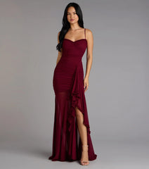Sherrie Mesh Slit Mermaid Formal Dress