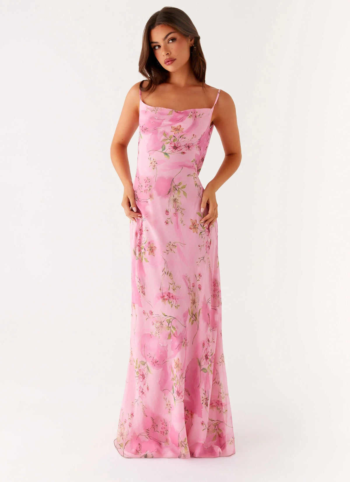 Orlando Maxi Dress - Pink Floral Print
