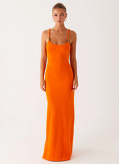 Elaina Knit Maxi Dress - Orange