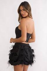 Alyra Structured Corset Top Black
