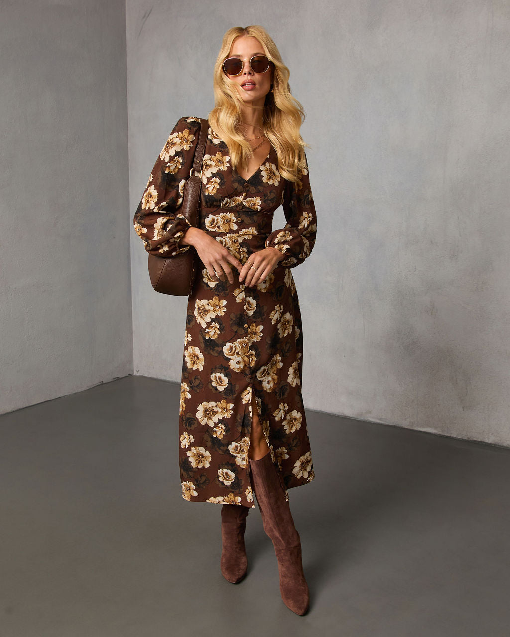 Sierana Printed Midi Dress