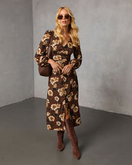 Sierana Printed Midi Dress