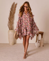 Melodic Ruffle Mini Dress