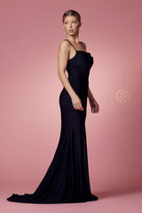 Fit and Flare Long Prom Dress