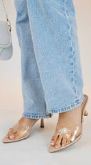Malina Heeled Mules - Nude