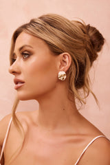 Petal Muse Earrings - White