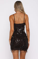 Decadent Daze Beaded Mini Dress Chocolate