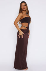 She's A Goddess Maxi Dress Chocolate